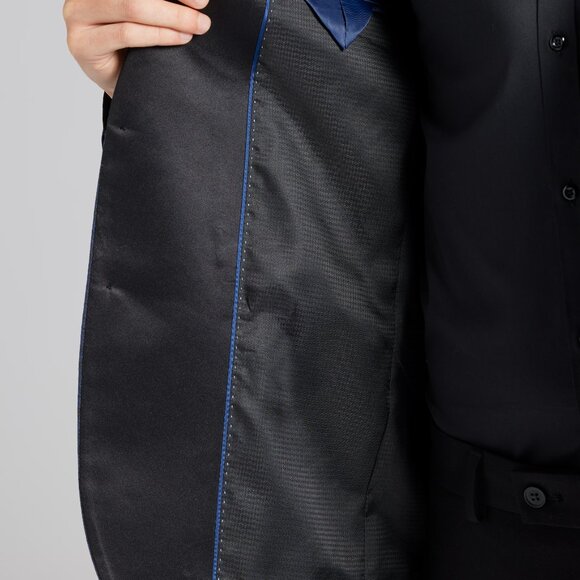 Egara Midnight Blue Tuxedo with Black Accents - Picture 3 of 4